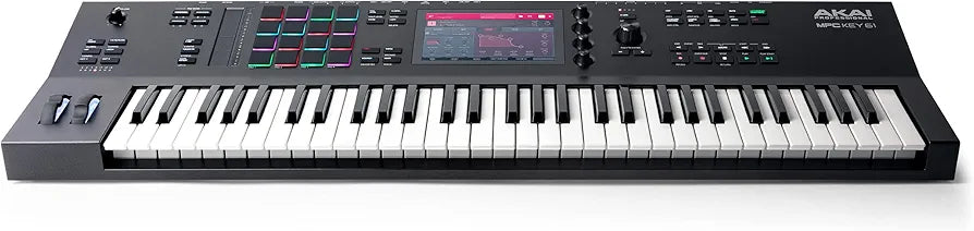 AKAI Professional MPC Key 61 - Standalone Music Production Synthesizer Keyboard with Touch Screen, 16 Drum Pads, 20+ Sound Engines, Semi Weighted Keys, black