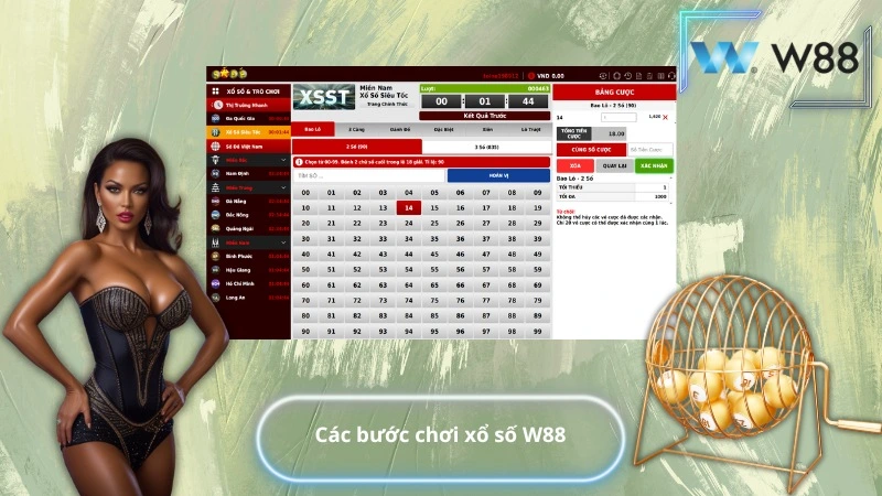 Các bước chơi xổ số W88