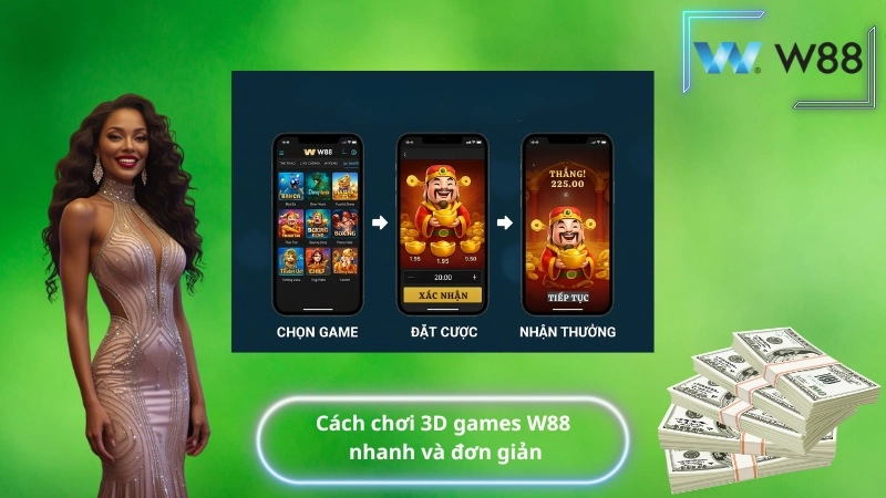 cách chơi 3D games W88 nhanh và đơn giản