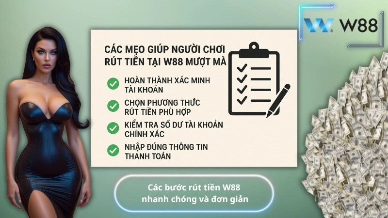 Mẹo rút tiền W88 nhanh chóng và an toàn
